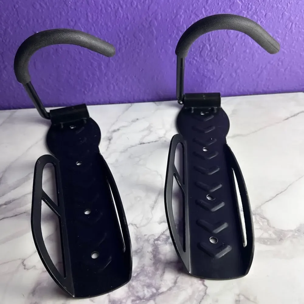 Bike Rack Wall Mount Vertical Hooks Set of 4 Storage Hanger Garage Shed Indoor